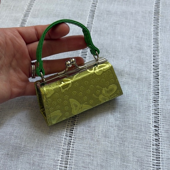 Tik.Tok Handbags - Tik.Tok Green Mini Bag with Butterfly Design